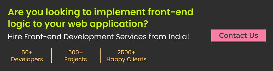 frontend development company in india