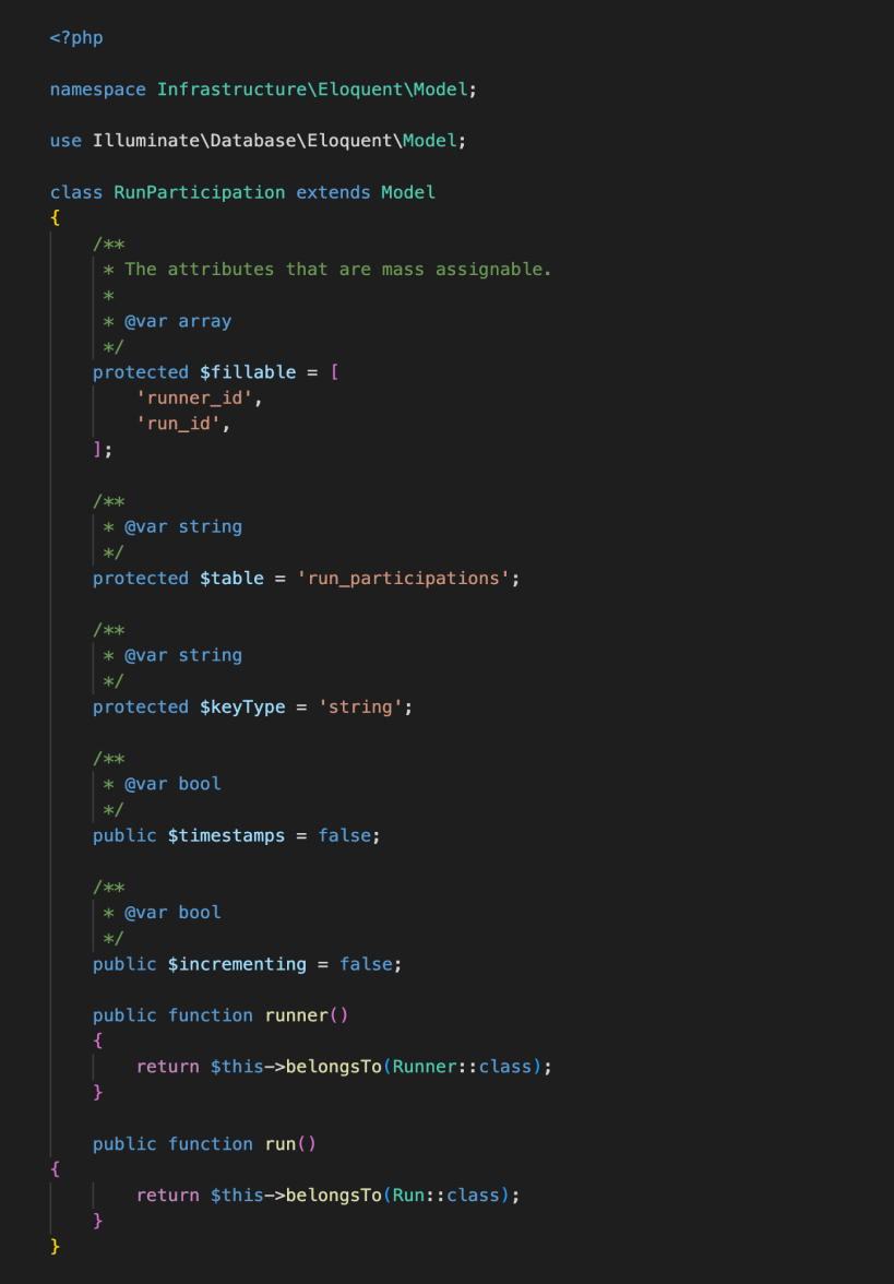 RunParticipation-Eloquent-model--database-engine